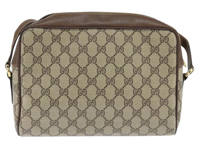 Borsa Sherry Line GG Supreme Web di GUCCI in PVC beige e oro 001 113 6472 Auth 150723 D'oro - vista 2
