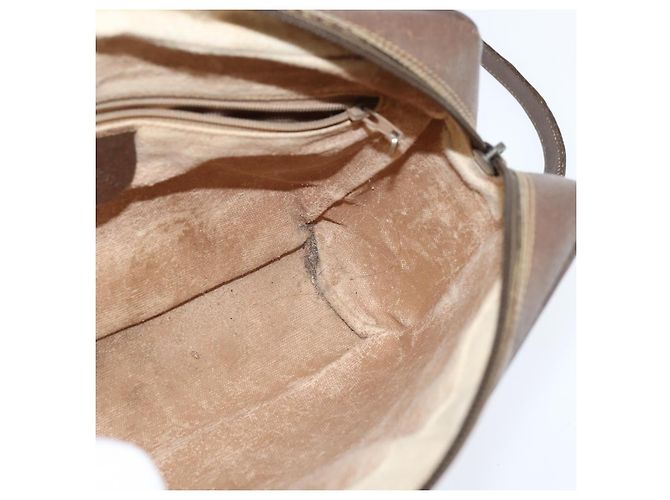 Borsa Sherry Line GG Supreme Web di GUCCI in PVC beige e oro 001 113 6472 Auth 150723 D'oro - vista 20