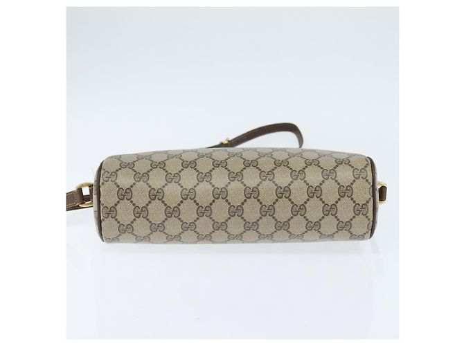 Borsa Sherry Line GG Supreme Web di GUCCI in PVC beige e oro 001 113 6472 Auth 150723 D'oro - vista 5