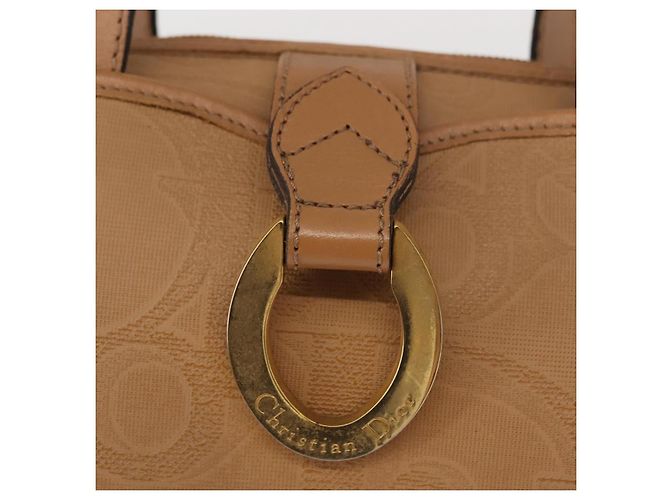 Borsa a mano Christian Dior in pelle beige dorato Auth BA7513 D'oro - vista 17
