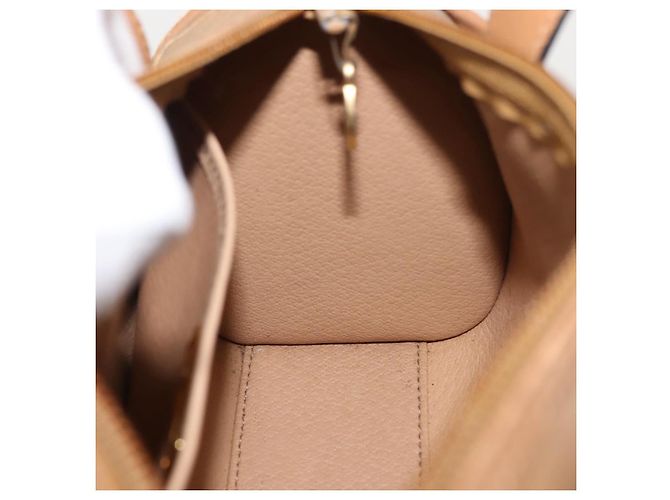 Borsa a mano Christian Dior in pelle beige dorato Auth BA7513 D'oro - vista 18