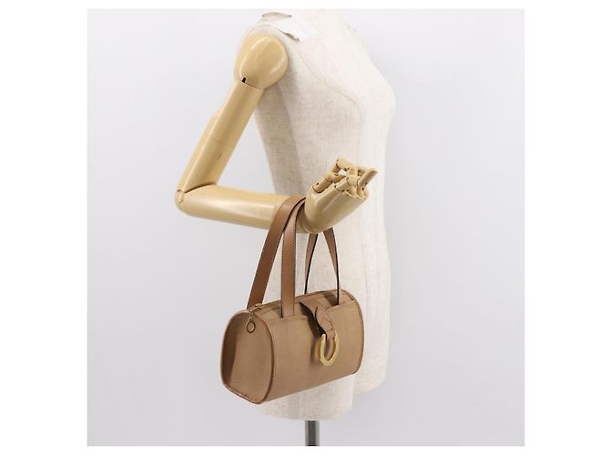 Borsa a mano Christian Dior in pelle beige dorato Auth BA7513 D'oro - vista 21