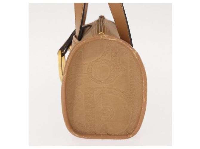 Borsa a mano Christian Dior in pelle beige dorato Auth BA7513 D'oro - vista 3