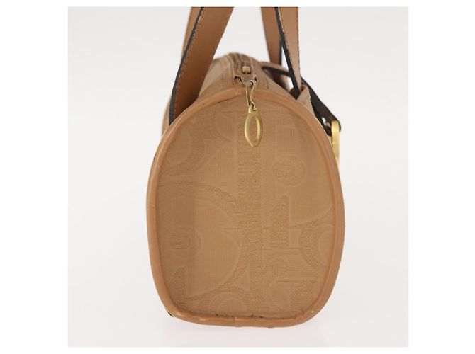 Borsa a mano Christian Dior in pelle beige dorato Auth BA7513 D'oro - vista 4