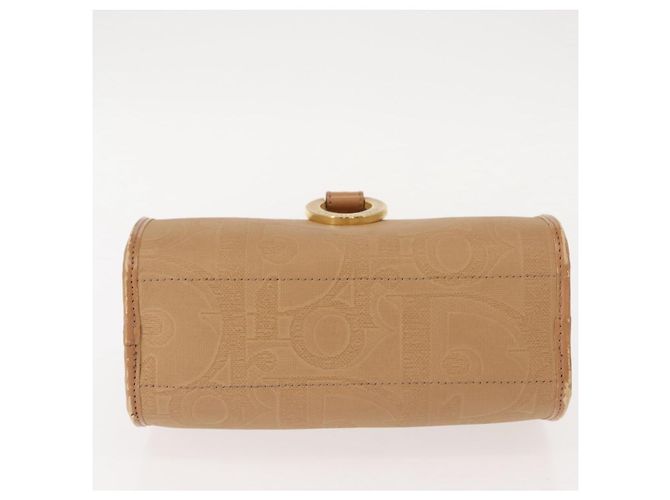 Borsa a mano Christian Dior in pelle beige dorato Auth BA7513 D'oro - vista 5