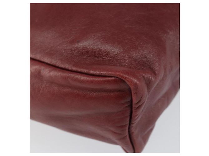 LOEWE Borsa a Spalla Anagram Pelle Bordeaux Auth 148431 Bordò - vista 14