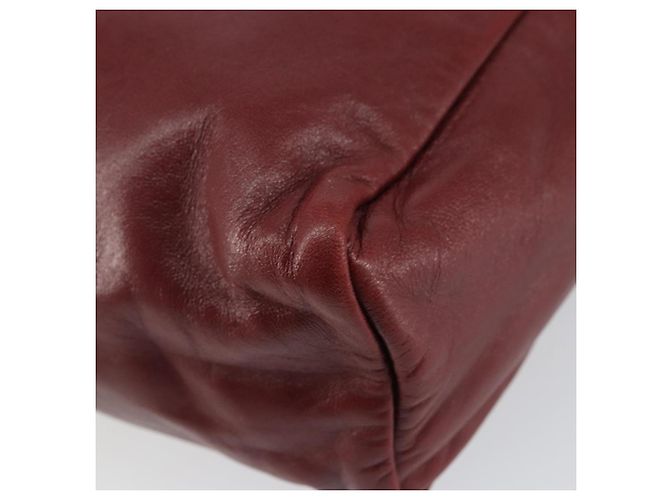LOEWE Borsa a Spalla Anagram Pelle Bordeaux Auth 148431 Bordò - vista 15