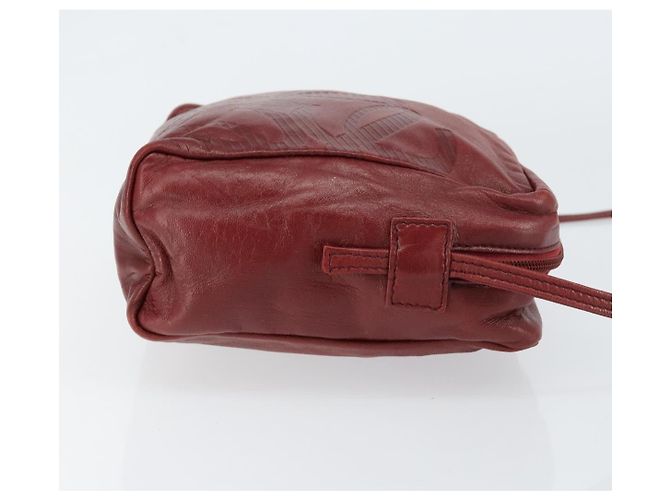 LOEWE Borsa a Spalla Anagram Pelle Bordeaux Auth 148431 Bordò - vista 3
