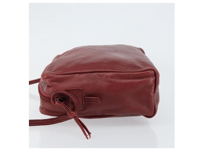 LOEWE Borsa a Spalla Anagram Pelle Bordeaux Auth 148431 Bordò - vista 4