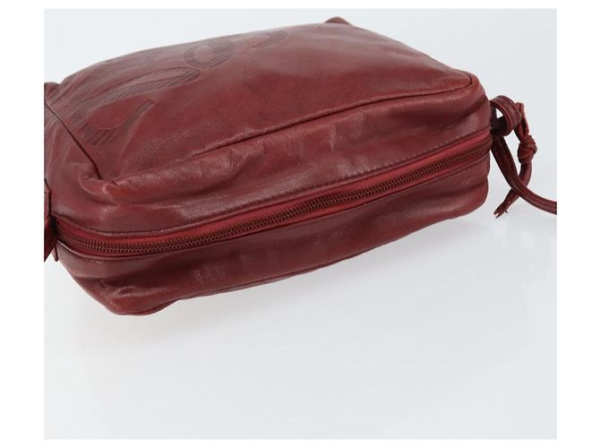 LOEWE Borsa a Spalla Anagram Pelle Bordeaux Auth 148431 Bordò - vista 6