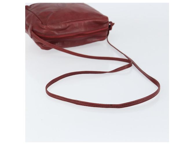 LOEWE Borsa a Spalla Anagram Pelle Bordeaux Auth 148431 Bordò - vista 7