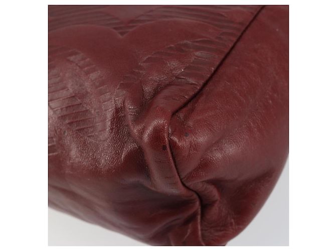 LOEWE Borsa a Spalla Anagram Pelle Bordeaux Auth 148431 Bordò - vista 9
