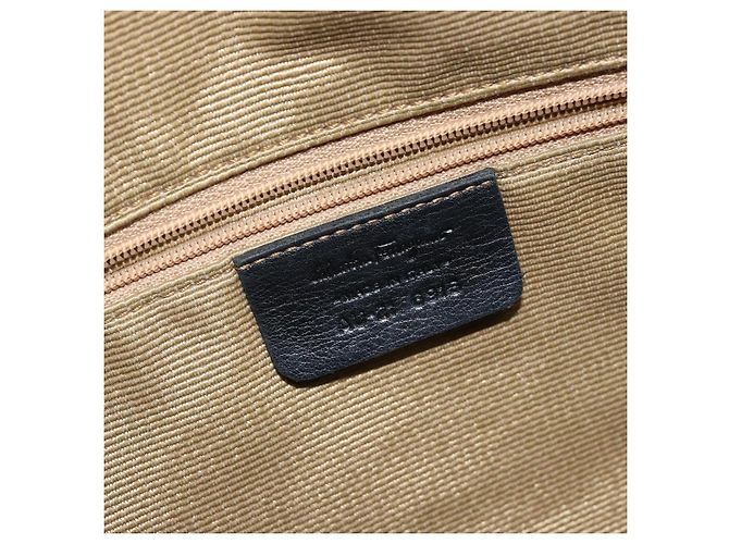 Borsa a Spalla Gancini in Tela Nera e Argento di Salvatore Ferragamo Auth 143219 Nero - vista 12