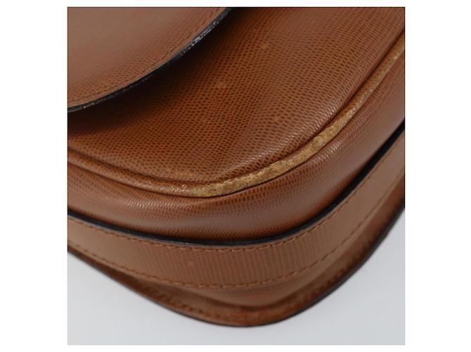 Céline Borsa a Spalla CELINE in Pelle Marrone Oro Auth 142807 D'oro - vista 14
