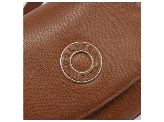 Céline Borsa a Spalla CELINE in Pelle Marrone Oro Auth 142807 D'oro - vista 17