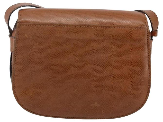 Céline Borsa a Spalla CELINE in Pelle Marrone Oro Auth 142807 D'oro - vista 2
