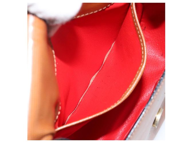 Céline Borsa a Spalla CELINE in Pelle Marrone Oro Auth 142807 D'oro - vista 21