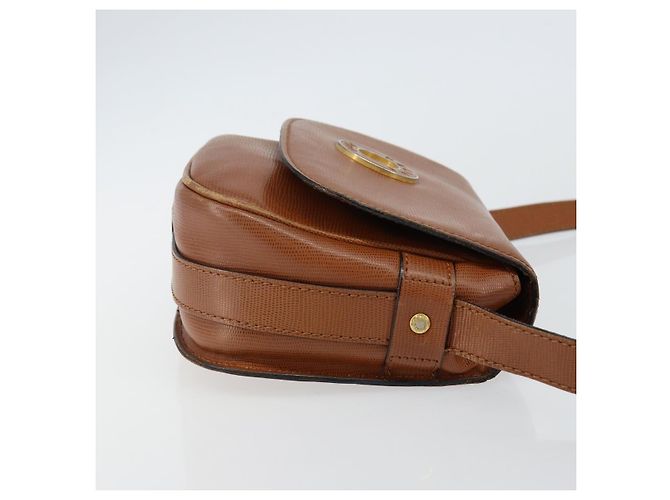 Céline Borsa a Spalla CELINE in Pelle Marrone Oro Auth 142807 D'oro - vista 3