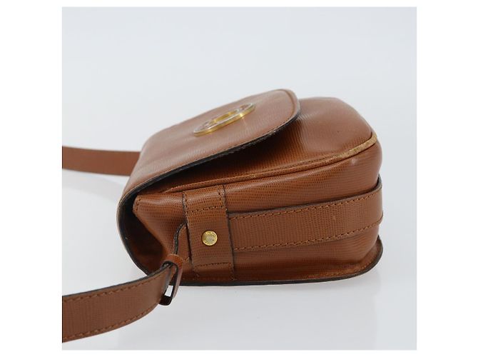 Céline Borsa a Spalla CELINE in Pelle Marrone Oro Auth 142807 D'oro - vista 4