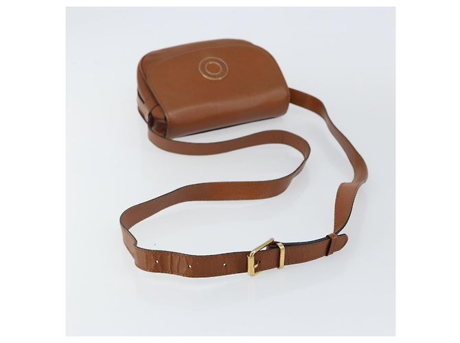 Céline Borsa a Spalla CELINE in Pelle Marrone Oro Auth 142807 D'oro - vista 7