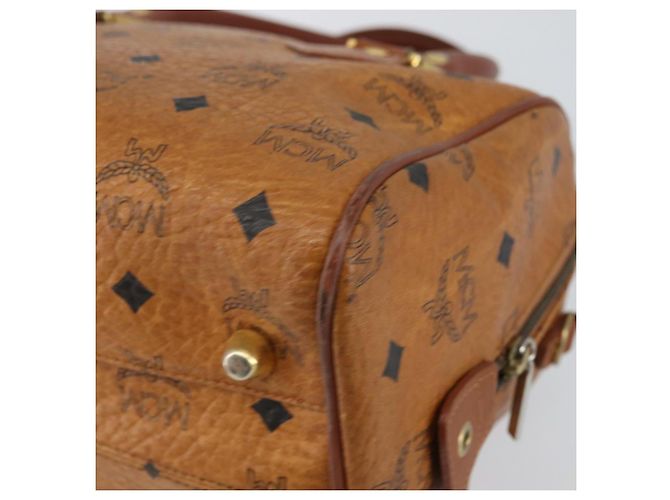 Borsa MCM Logogram Vicetos in pelle PVC marrone e oro Auth gh1240 D'oro - vista 12