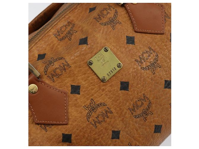 Borsa MCM Logogram Vicetos in pelle PVC marrone e oro Auth gh1240 D'oro - vista 15