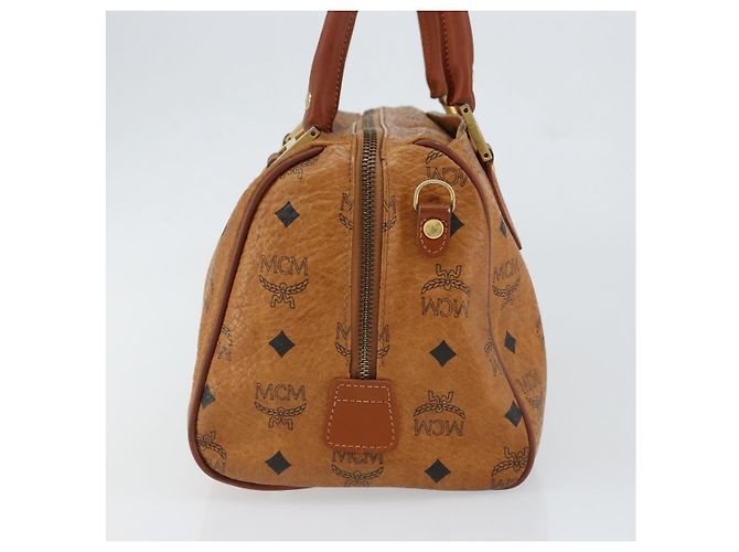 Borsa MCM Logogram Vicetos in pelle PVC marrone e oro Auth gh1240 D'oro - vista 5