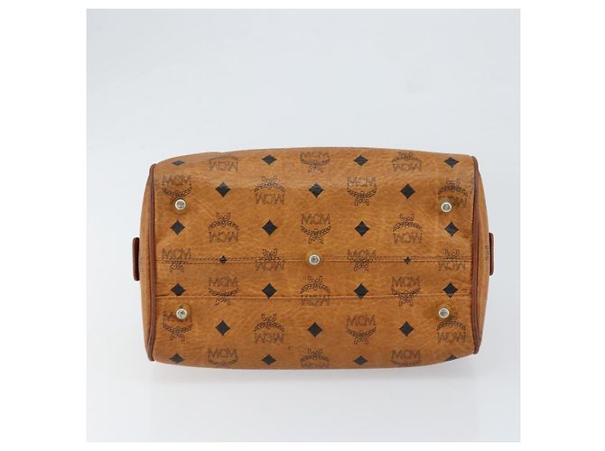 Borsa MCM Logogram Vicetos in pelle PVC marrone e oro Auth gh1240 D'oro - vista 9
