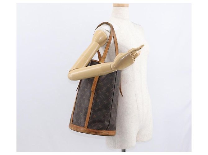 LOUIS VUITTON Borsa a Spalla Monogram Bucket GM M42236 LV Auth 154494 Monogramma - vista 23