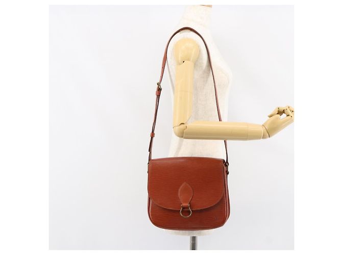 LOUIS VUITTON Borsa a Spalla Epi Saint Cloud GM Marrone M52193 LV Auth ep12120 - vista 25