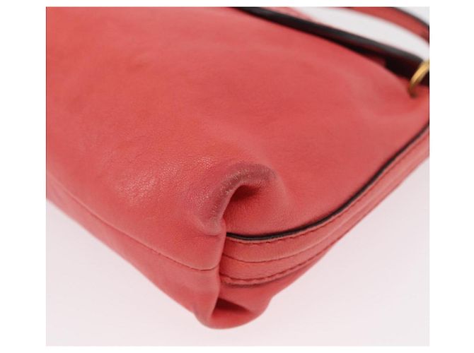 Chloé Borsa a Spalla Chloe Elsie in Pelle Rosa Oro Auth BA8492 D'oro - vista 11