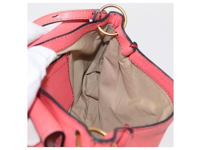 Chloé Borsa a Spalla Chloe Elsie in Pelle Rosa Oro Auth BA8492 D'oro - vista 18
