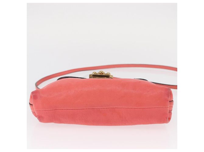 Chloé Borsa a Spalla Chloe Elsie in Pelle Rosa Oro Auth BA8492 D'oro - vista 9