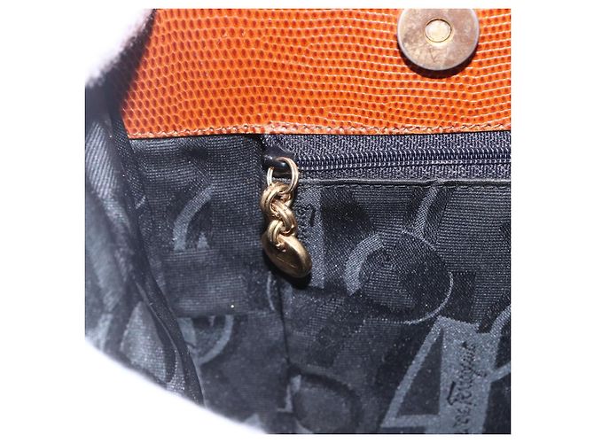 Borsa Tote Vala in pelle embossata Salvatore Ferragamo marrone oro Auth gh1259 - vista 16