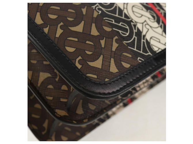 Borsa a Spalla Monogramma TB BURBERRY PVC Oro Marrone 8031708 Auth 153622SM D'oro - vista 13