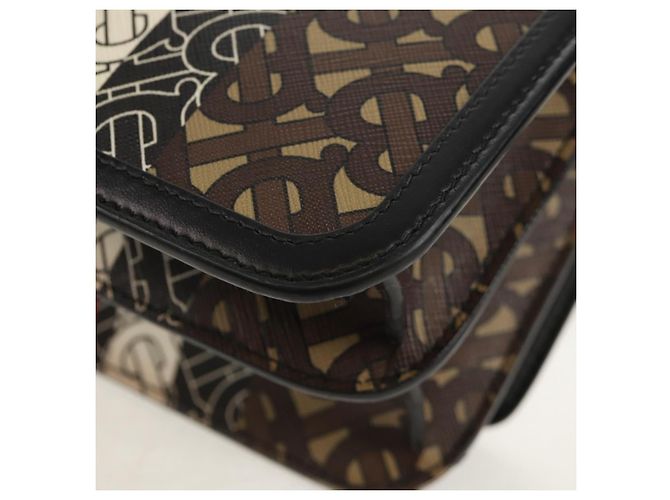 Borsa a Spalla Monogramma TB BURBERRY PVC Oro Marrone 8031708 Auth 153622SM D'oro - vista 14