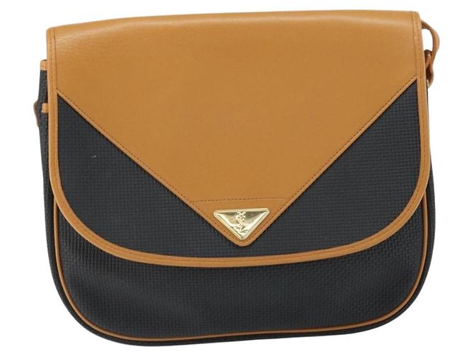 Saint Laurent Borsa a Spalla in Pelle Beige Oro Auth yk19534 D'oro - vista 2