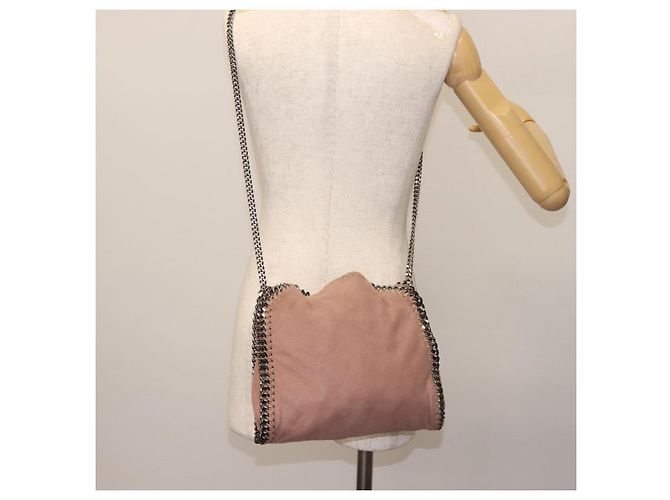 Autre Marque Stella MacCartney Chain Fabera Schultertasche aus Wildleder Rosa Silber Auth BA6012 Pink - Ansicht 23