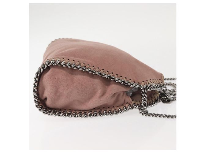 Autre Marque Stella MacCartney Chain Fabera Schultertasche aus Wildleder Rosa Silber Auth BA6012 Pink - Ansicht 3
