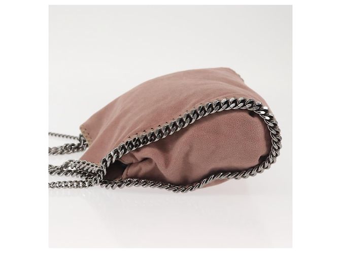 Autre Marque Stella MacCartney Chain Fabera Schultertasche aus Wildleder Rosa Silber Auth BA6012 Pink - Ansicht 4