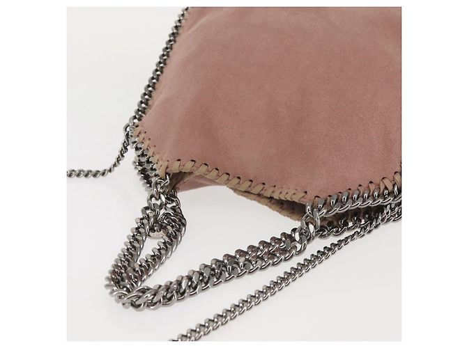 Autre Marque Stella MacCartney Chain Fabera Schultertasche aus Wildleder Rosa Silber Auth BA6012 Pink - Ansicht 6