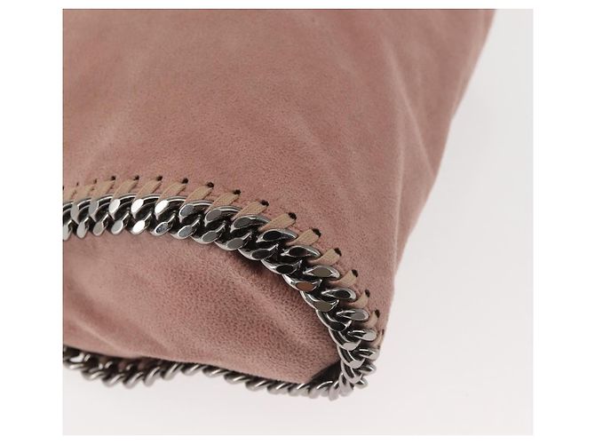 Autre Marque Stella MacCartney Chain Fabera Schultertasche aus Wildleder Rosa Silber Auth BA6012 Pink - Ansicht 9