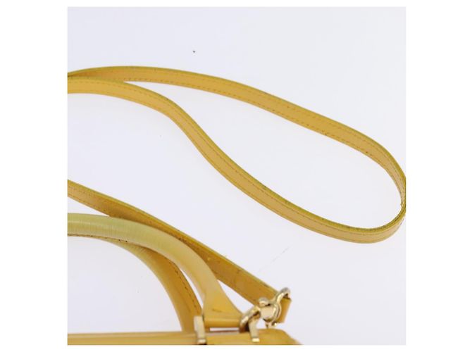 Borsa a mano Gianni Versace in pelle 2 in 1 giallo oro Auth th6323 D'oro - vista 14