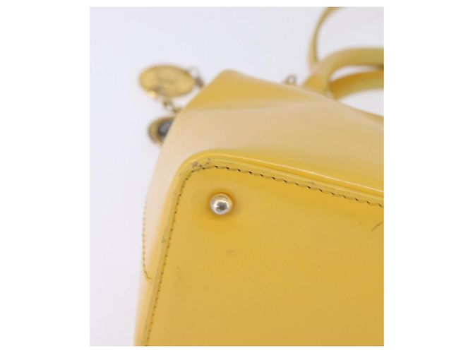 Borsa a mano Gianni Versace in pelle 2 in 1 giallo oro Auth th6323 D'oro - vista 15