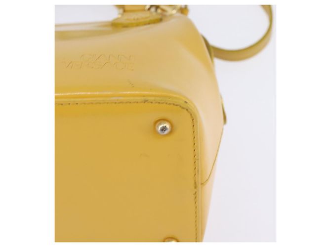 Borsa a mano Gianni Versace in pelle 2 in 1 giallo oro Auth th6323 D'oro - vista 16