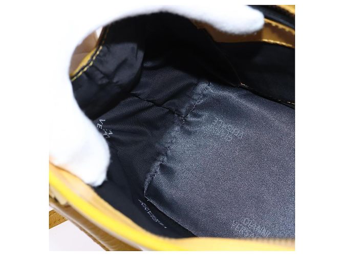 Borsa a mano Gianni Versace in pelle 2 in 1 giallo oro Auth th6323 D'oro - vista 21