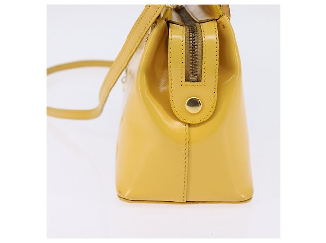 Borsa a mano Gianni Versace in pelle 2 in 1 giallo oro Auth th6323 D'oro - vista 4