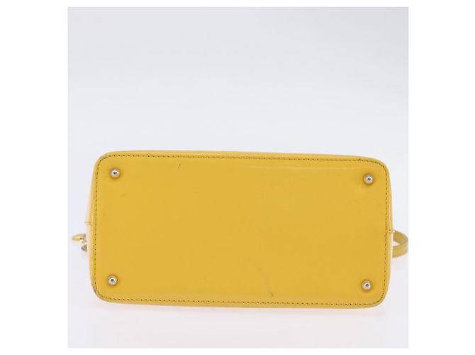 Borsa a mano Gianni Versace in pelle 2 in 1 giallo oro Auth th6323 D'oro - vista 5