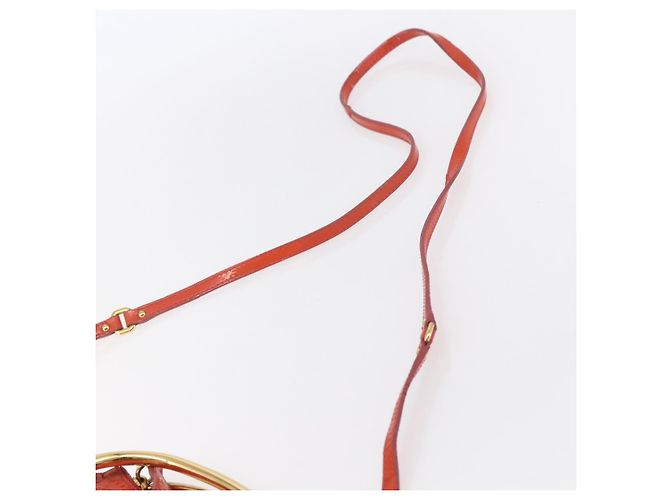 Borsa Miu Miu Smalto 2 vie Arancione Oro Auth 152738 D'oro - vista 10