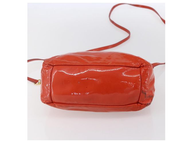 Borsa Miu Miu Smalto 2 vie Arancione Oro Auth 152738 D'oro - vista 11